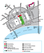 Conference venues map in details: KCL Strand Campus, Maughan Library, and Drury Lane